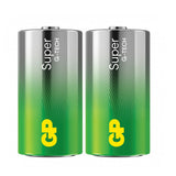 GP Super Alkaline D-batteri, 13A/LR20, 2-pak