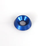 Forsænket Aluminium skive 6x18mm Blå 10stk