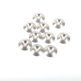 Forsænket Aluminium skive 8x30mm sølv 10stk