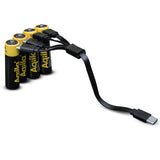 Aqiila Genopladeligt USB-C Lithium-batteri AAA 1,5V 4-pak
