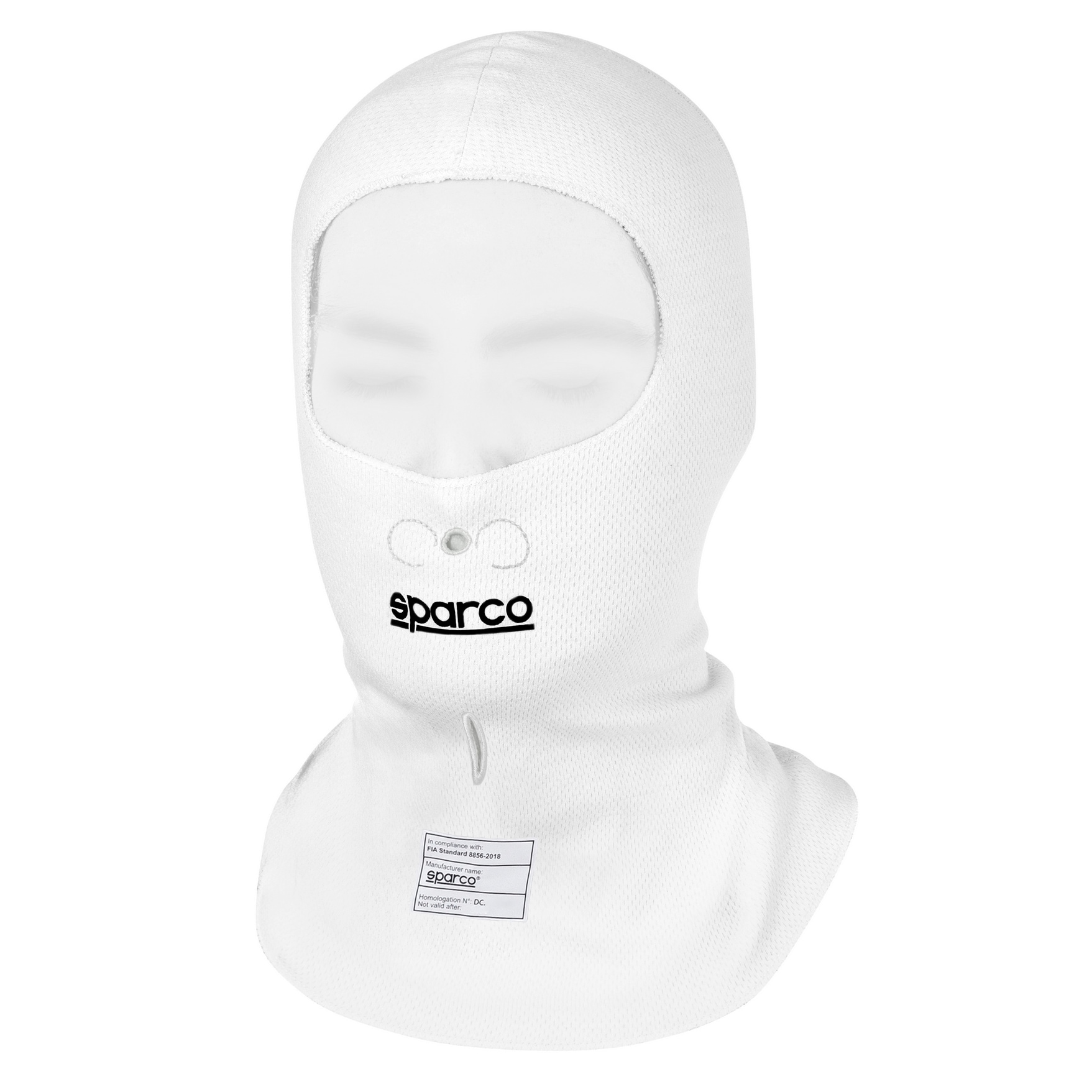 Balaclava Sparco Pista Hvid