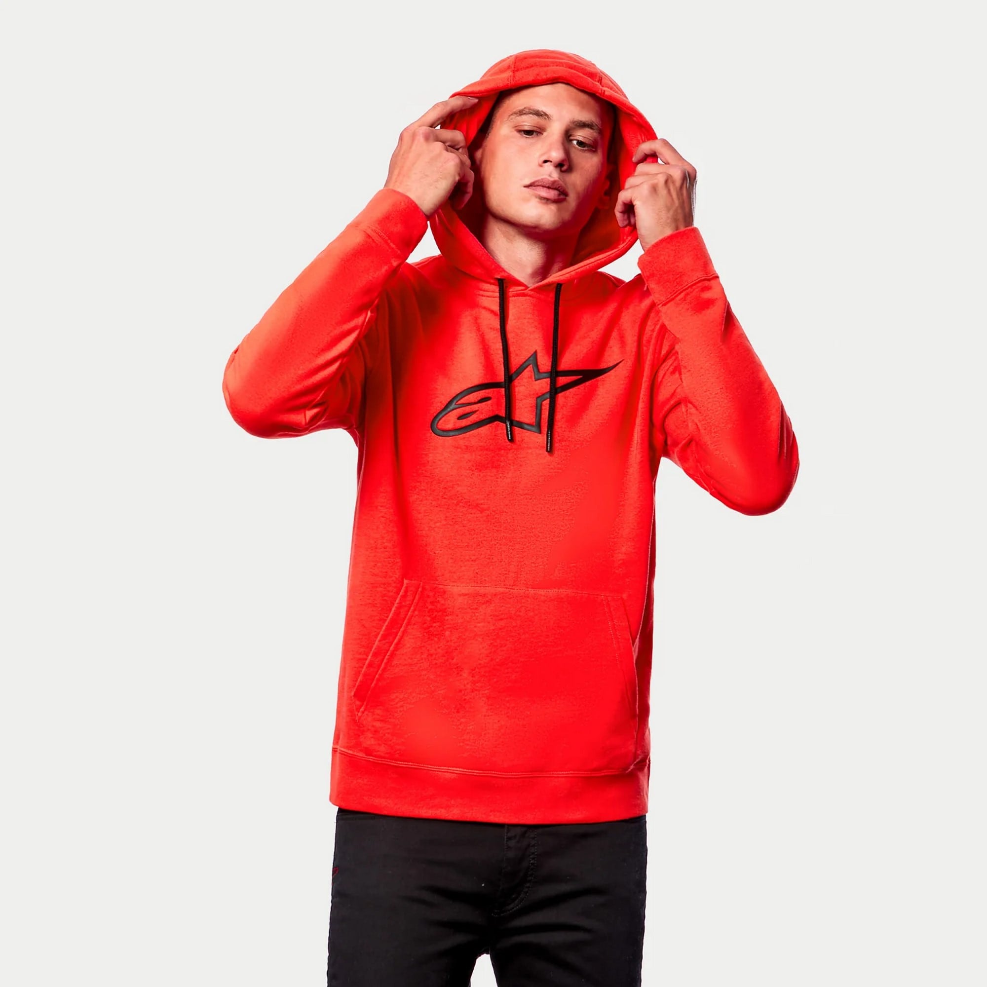 Hoodie Alpinestars Ageless V2 Rød/sort