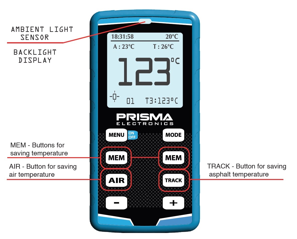 Dæktryksmåler + ir-temperatur hiprema 4
