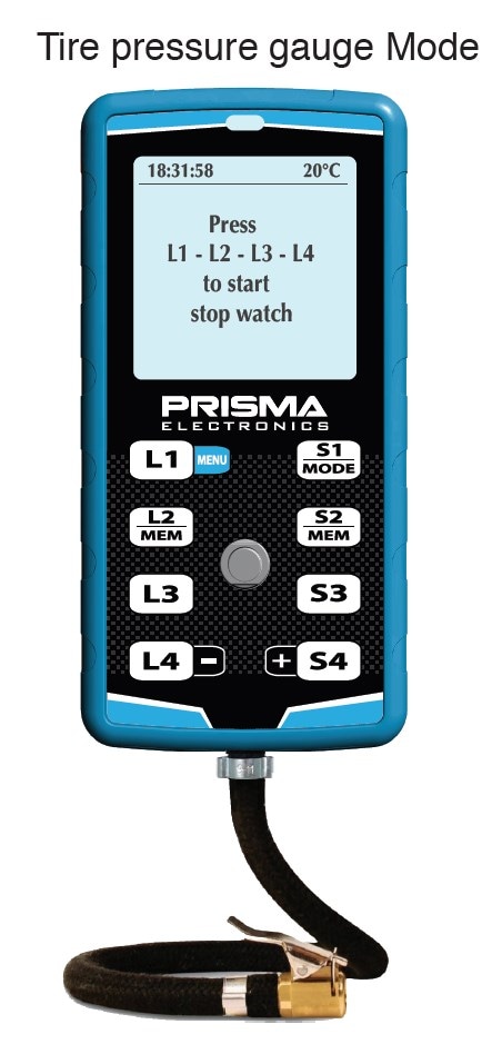 Dæktryksmåler + IR-temperatur + Timerur HIPREMA 4