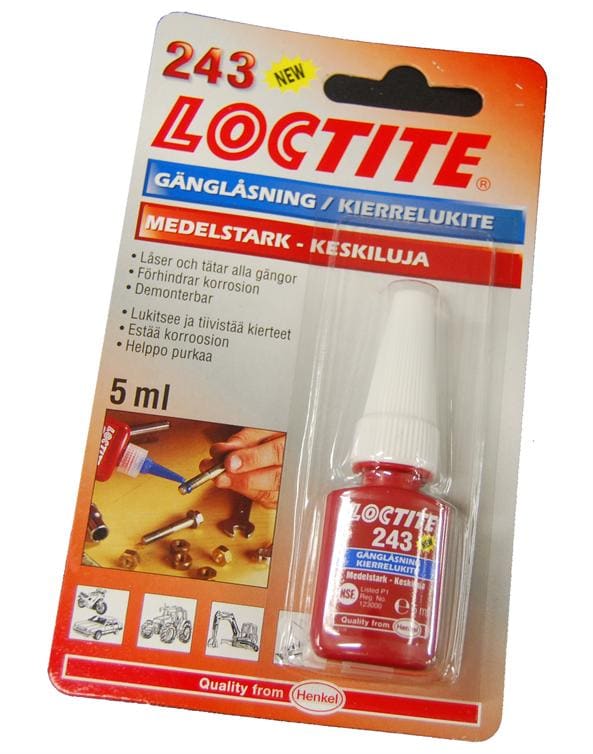 Loctite gevindlåsningsmiddel 243 blå 5 ml