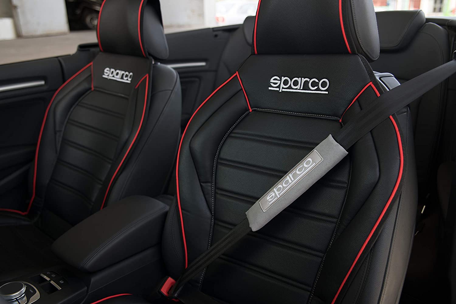 Bæltepuder Sparco Grå med broderi