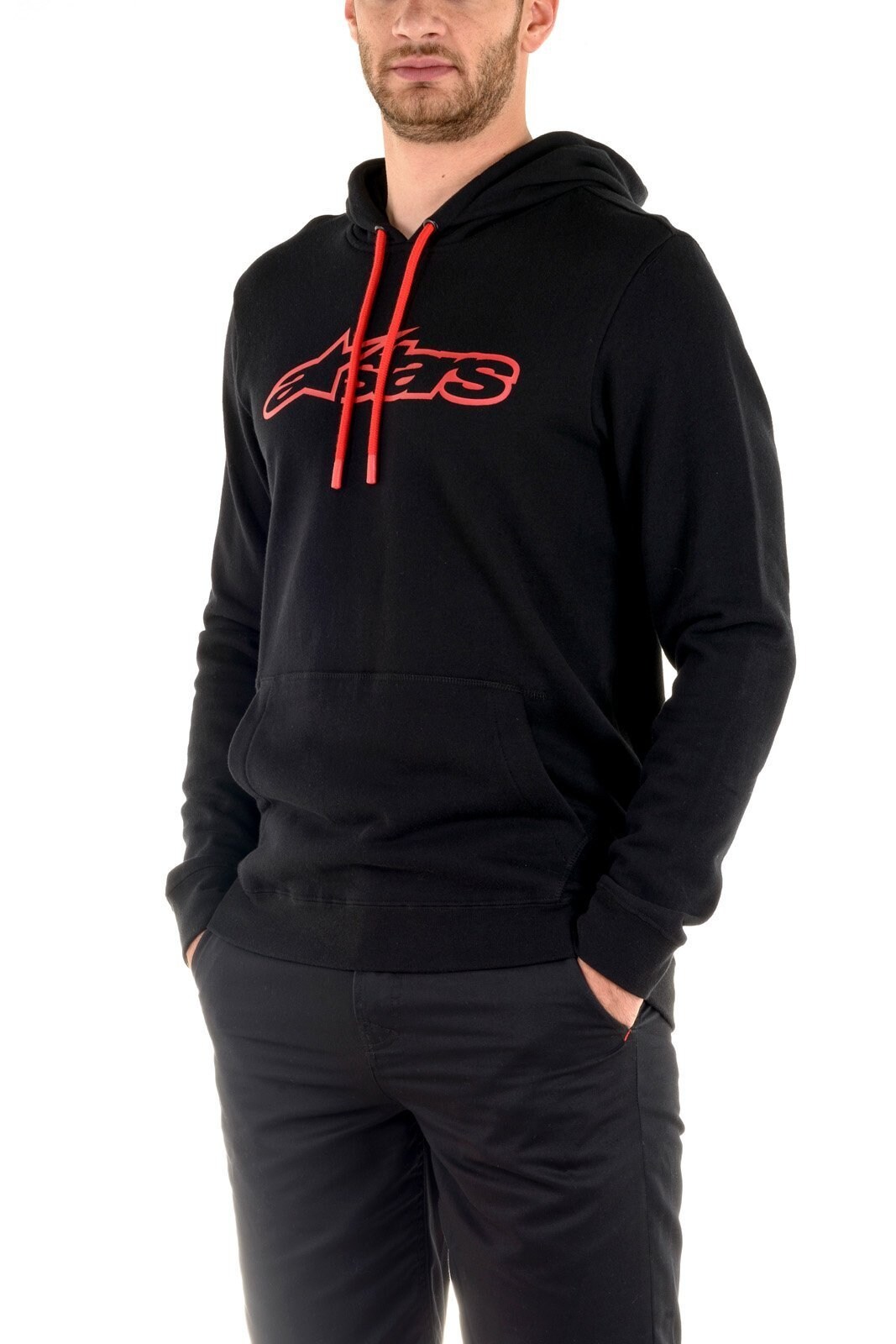 Hoodie Alpinestars Blaze Sort/Rød