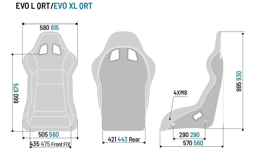 Sæde Sparco Evo XL/III QRT