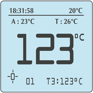 Dæktryksmåler + Dual Pyrometer HIPREMA 4 IR+Probe